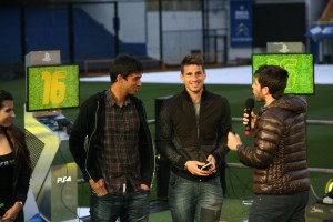 Leandro Marín, Jonathan Calleri y Fernando Carolei